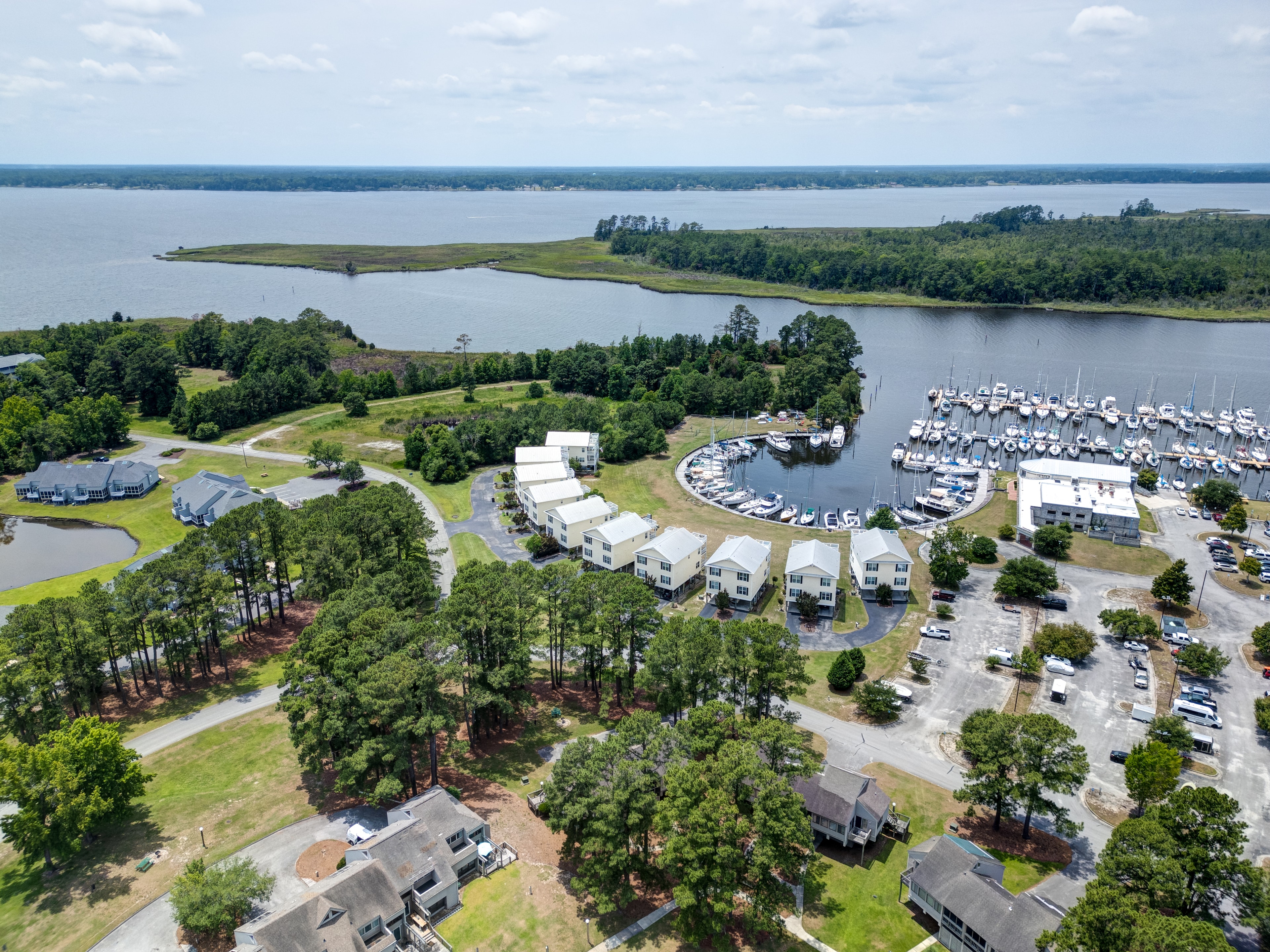 Aerial view of Broad Creek Marina