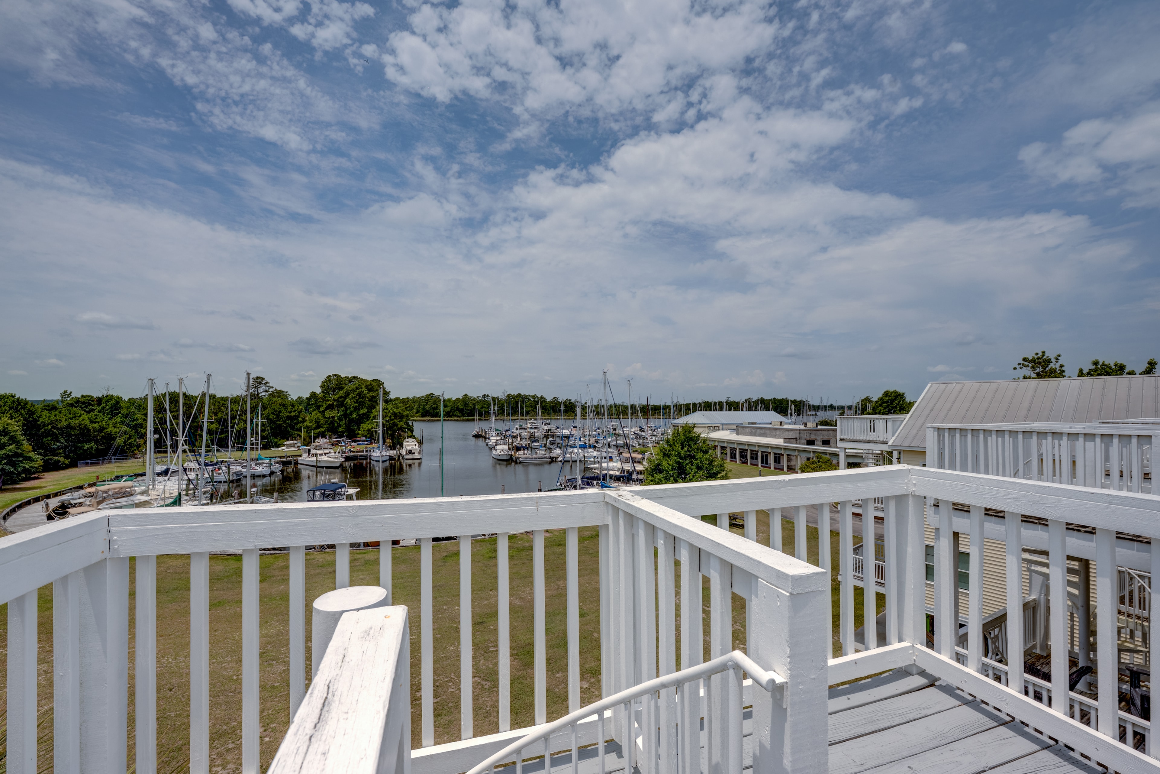 Panoramic marina view from the upper deck